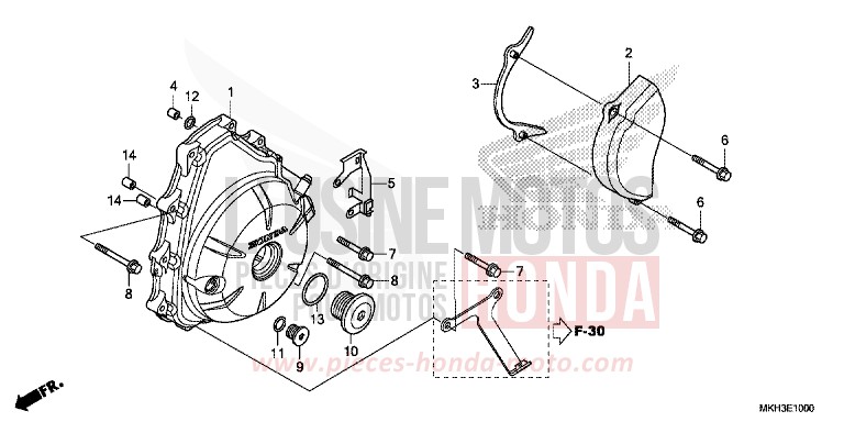 A.C. GENERATOR COVER for X-ADV 750 CANDY CHROMOSPHERE RED (R381) from 2018